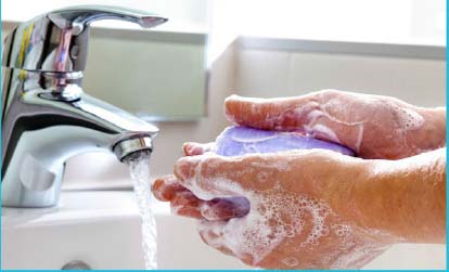 rửa tay bằng xà phòng để phòng tránh virus corona
